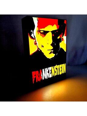 Frankenstein 1931 LED Light Box – Stylized Boris Karloff Horror Sign-Reproductio